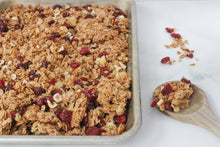 Load image into Gallery viewer, Ginger cranberry granola with hazelnuts and dried cranberries.
