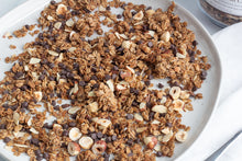 Load image into Gallery viewer, up close look at mocha almond chip granola
