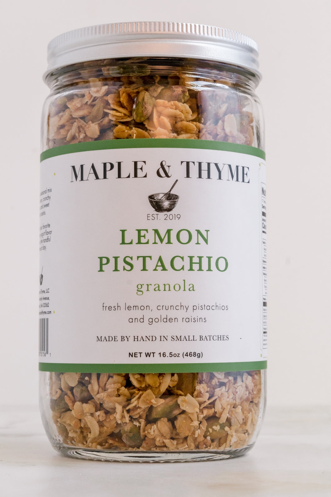 Lemon Pistachio - 16.5 Ounce Mason Jar
