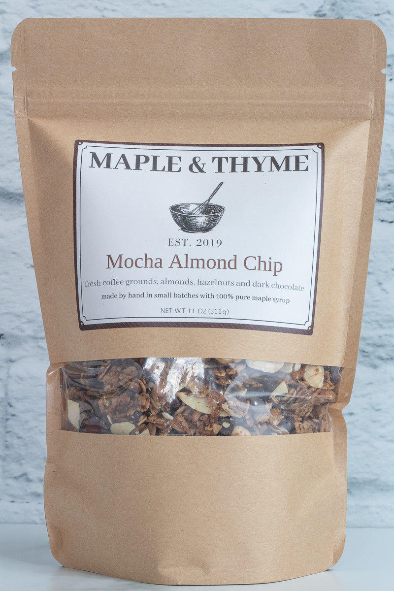 bag of mocha almond chip granola